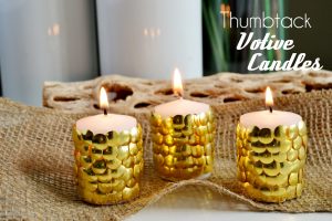 Make Thumb Tack Votive Candles