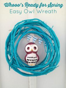 Dollar store craft: owl wreath