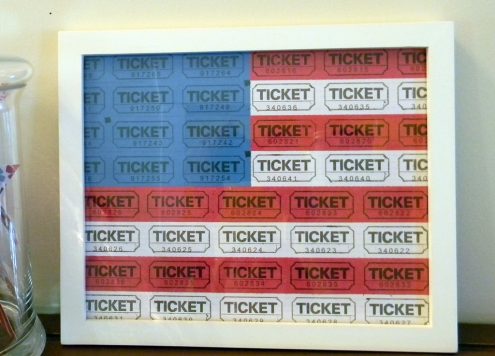 Make Carnival Ticket American Flag Art
