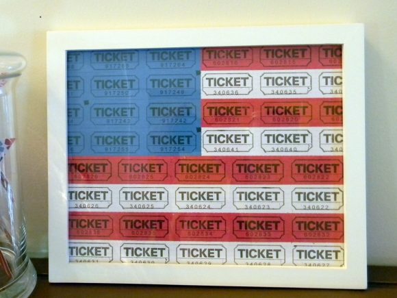 Make Carnival Ticket American Flag Art