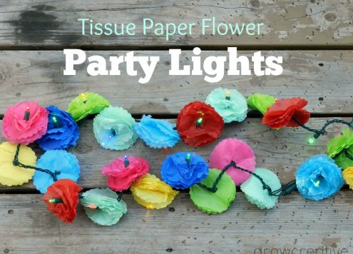 Make Tissue Paper Flower Lights
