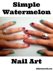 Simple Watermelon Nail Art Tutorial