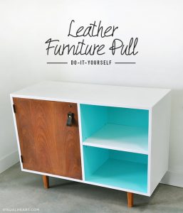DIY leather drawer pulls