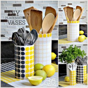 Placemat Wrapped Vases