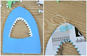DIY Shark Frame - made with recyclables. Cute & easy! dollarstorecrafts.com