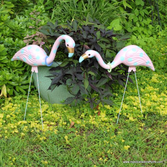 Funky Polka Dot Flamingos
