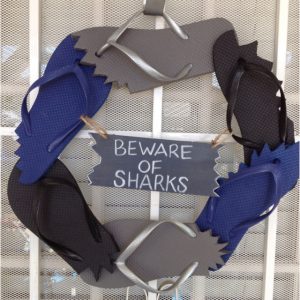 Flip Flop Shark-Bitten Wreath