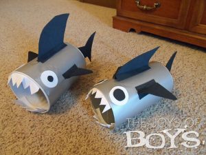 Make Recycled Canister Sharks