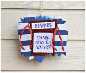 Shark infested waters flip-flop wreath - dollarstorecrafts.com