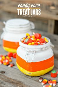 Make Candy Corn Treat Jars