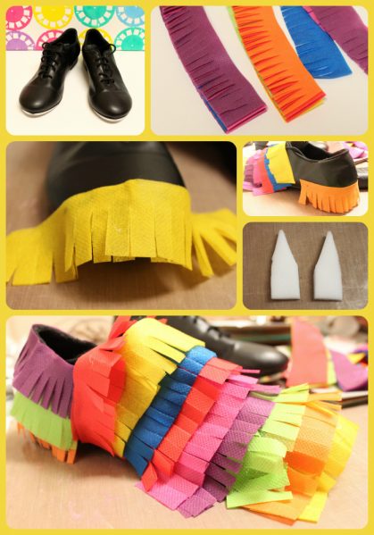 DIY Piñata Shoes Costume