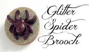 Make Glitter Spider Pins