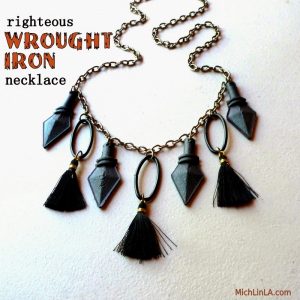 faux wrought iron necklace