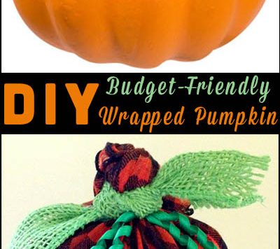 Wrapped pumpkins make great fall or Halloween decor. Here's how to make one on the cheap with dollar store items!