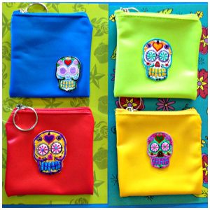 Sugar Skull coin purses - DIY dollar store craft