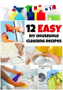 12 Easy DIY Household Cleaning Recipes - you already have what you need for these!