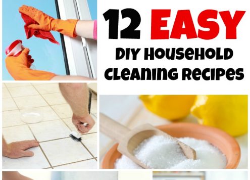12 Easy DIY Household Cleaning Recipes - you already have what you need for these!