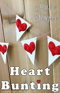 This DIY heart bunting uses a secret ingredient that makes it super simple without costing a lot to make.