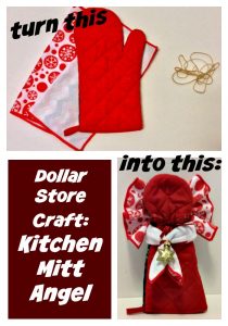 Dollar Store Craft: Kitchen Mitt Angel Tutorial