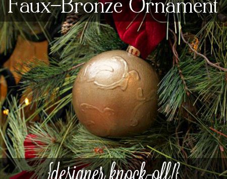 Here's how to turn a dollar store ornament into a faux bronze embossed designer knock-off ornament.