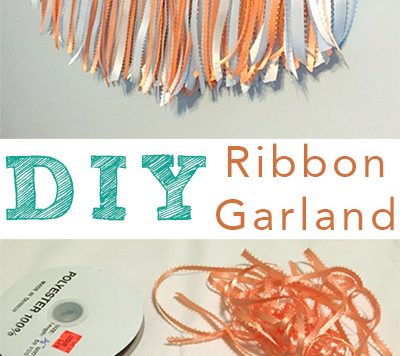You can use new ribbon to make this fringe garland or bust your stash. The trick is in how you tie the knots.
