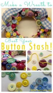 Button Wreath - Turn that button collection into a cute wreath. It's easy, and will give you an excuse to keep bringing home more buttons for your stash!