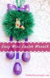 Make This Mini Easter Wreath! This would be cute on a dorm door, in a window, on an office bulletin board, or any other small space that could use some cheer!