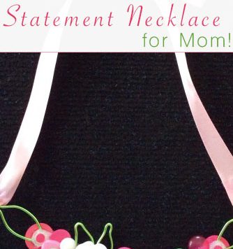 DIY Button Bib Necklace - Jewelry is a classic Mother's Day gift option, and handmade jewelry is sure to make mom happy. This bib-style necklace is a great project if you have a stash of buttons on hand; even if you have to go out and buy buttons, it shouldn't cost you more than a few bucks!