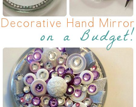 DIY Hand Mirror - Every girly-girl should have a pretty hand mirror! You could buy one from the store, but if you can't find one that you like, or you want one that is special and unique, it's super easy to make one from scratch!