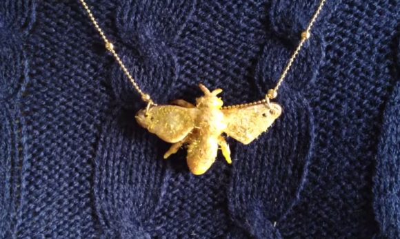 Glitter Bee Necklace