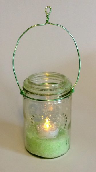 hanging mason jar candle holder
