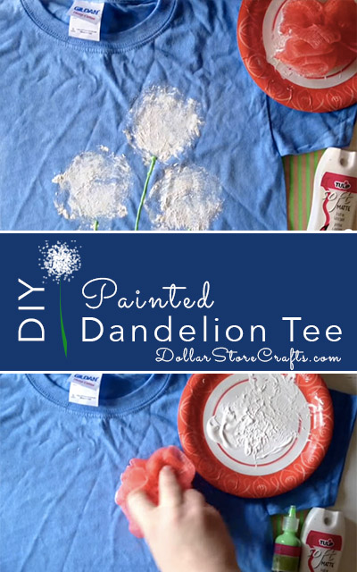 Painted Dandelion T-shirt - There are a zillion ways you can dress up the humble t-shirt.  One of our favorites is this super easy method of making dandelions - no special artistic skills required!