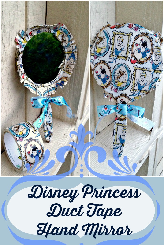 Disney Princess duct tape hand mirror - simple and fun craft!