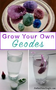 To make beautiful DIY geodes in your own kitchen you need more patience and time than anything else! Here is the basic recipe to start you off in the world of beautiful geodes.