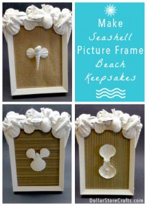 Sea Shell Picture Frame Tutorial - Want a unique way to display the shells you collect at the beach this summer? Try making this easy picture frame!