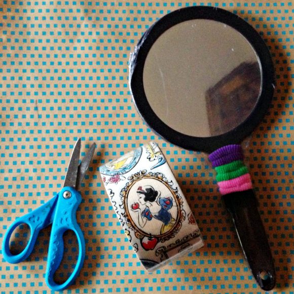 Disney Princess duct tape hand mirror - cute and simple craft project