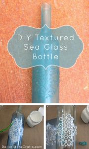 Make a Faux Sea Glass Bottle - Sea glass is still so popular, and it's a beautiful way to decorate your home in the summer. Rather than buying new decorative accents, you can make your own using a few simple items plus recyclables.