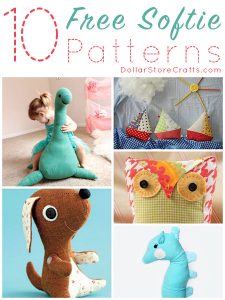 10 Free Softie Sewing Patterns - Got a baby shower or kid's birthday party coming up? Free plushie patterns to the rescue! You can stitch up a 100 percent unique gift for your favorite kid.