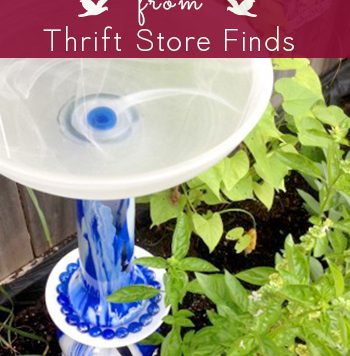 Upcycled Bird Bath - Dollar stores, thrift shops, and yard sales are great places to find lots of fun glassware for cheap. But once you've collected it, what should you do with it? One possible project is to create a unique, whimsical bird bath!