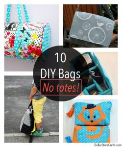 Tote bags are a great beginner sewing project, but sometimes you need a little bit more of a specialized bag. These DIY bag tutorials don't have a tote in the bunch! You can raid your fabric stash or hit the thrift store for linens to make any of these bags on the cheap.