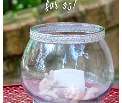 Coastal decor is a great way to incorporate beach items into your decorating, and summertime is the perfect time for maritime themed items. Here's how you can take an old fish bowl and turn it into a catalog worthy centerpiece, for just a few bucks.