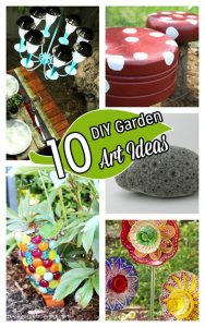 Summer is officially here. Has the hot weather done a number on your garden? I don't have any tips on helping your plants survive a heat wave, but I can show you how to make your garden look cute with things that don't need watering and can't die. Because they're not plants. Hello, homemade yard accessories!