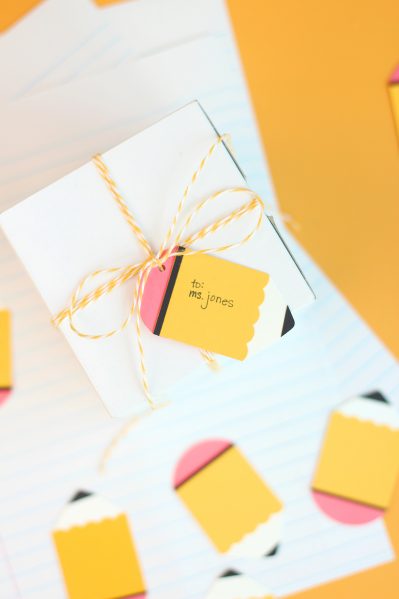 pencil gift tags
