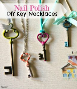 DIY Key Necklaces with Nail Polish
