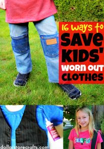 16 ways to save kids' worn out clothes