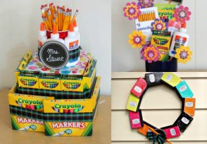 3 Teacher gift ideas from school supplies & dollar store materials - great craft ideas