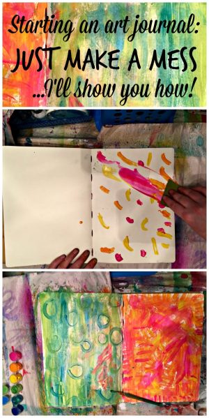 How to make your first art journal page -- I'll walk you through it! Anyone can do this!