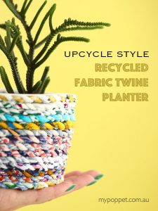 Make a Recycled Fabric Twine Planter