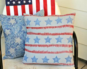 DIY Patriotic Pillow Cover