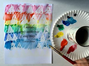 Make easy watercolor quote art - from dollar store crafts